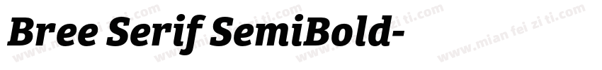 Bree Serif SemiBold字体转换